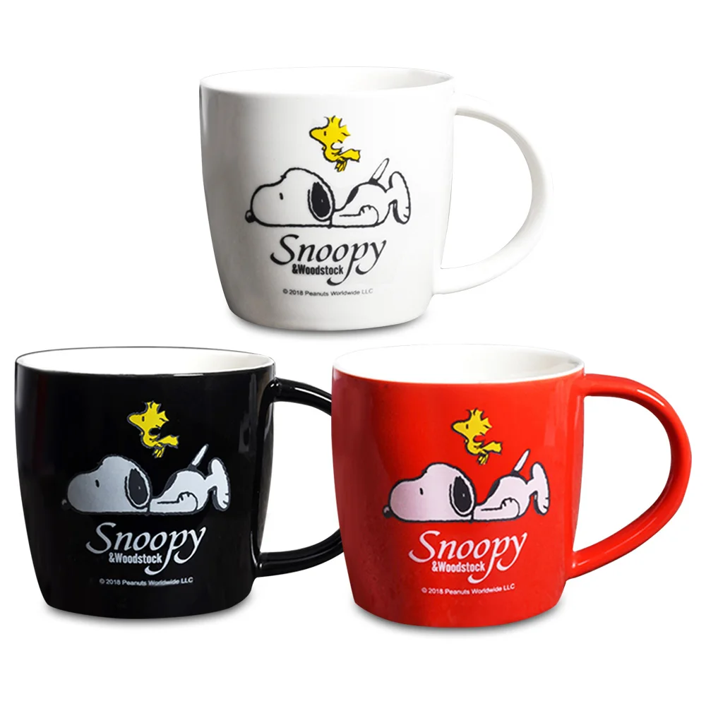Керамическая кружка SNOOPY с большими ушами, милый мультяшный стиль, чашка для кофе, молока, чая, воды, 400 мл, креативная посуда для напитков для дома, школы, офиса
