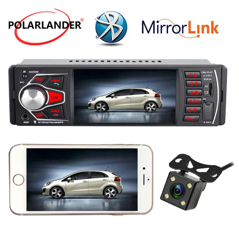 Autoradio font b radio b font cassette player Mirror Link FM TF USB SD Colorful Lights