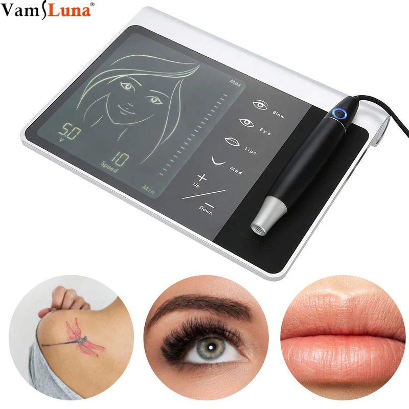 Permanente a Linha dos Lábios Linha dos Olhos com Painel Atuagem Sobrancelhas Maquiagem Touch Screen 2 Pistola para tatuagem