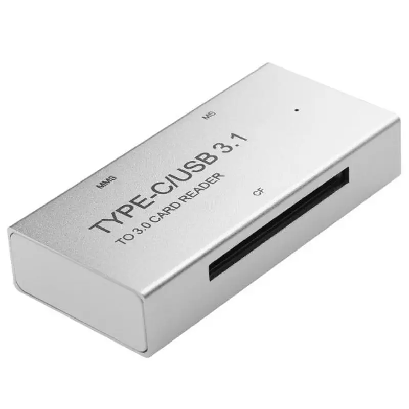 Hot sale Card Reader Aluminum Alloy USB 3.1 Type-C to SD/CF/MS/TF Smart Memory Card Reader Laptop Accessories for Macbook