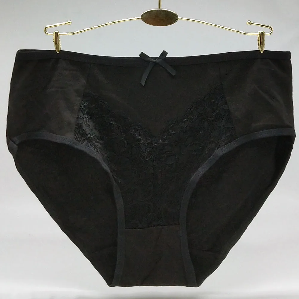 Underwear women cotton plus size panties lace high waist large brief woman cute lady girl intimate XXXXL XXXL XXL 2