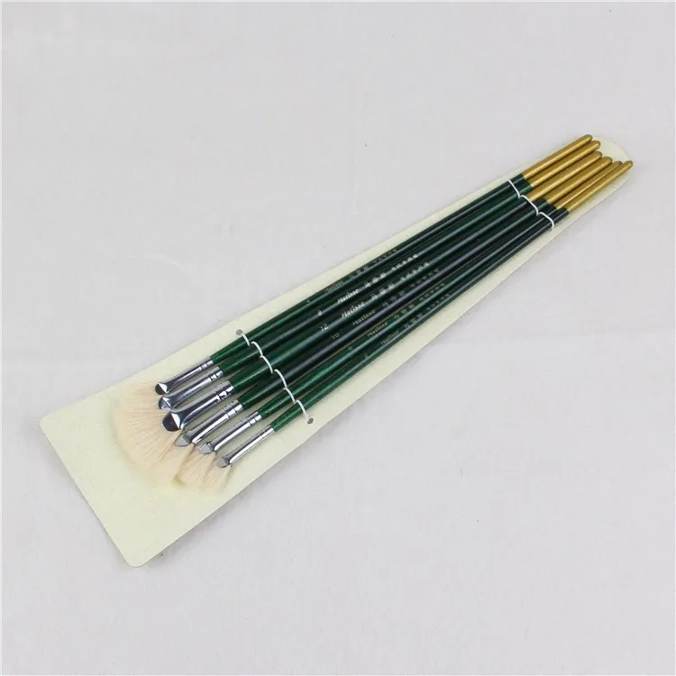 

1pc High Quality 6 Sizes Fan-shaped Oil Painting Brushes Set Painting Tools For Artist Art Supplies Student Stationery
