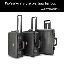 Защитный чехол на колесиках, ящик для инструментов, водонепроницаемый чехол для инструмента, высококачественный чехол для камеры, коробка для оборудования с предварительно вырезанной пеной