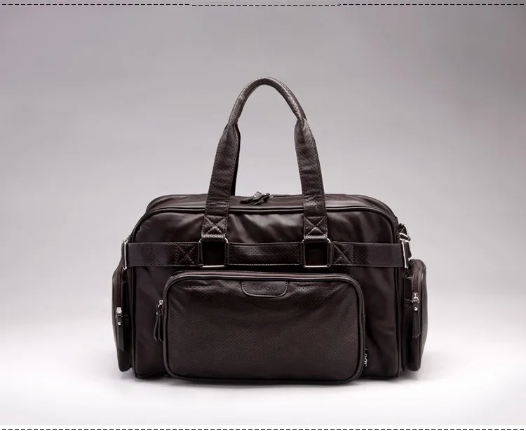 Модные кожаные мужские дорожные сумки большой емкости непромокаемая дорожная сумка винтажная ручная багажная сумка на плечо