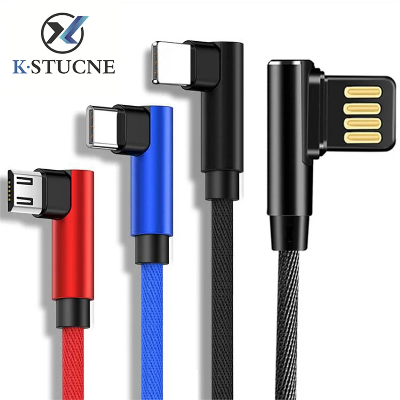 

USB Type C 90 Degree L Type-c 3.1 Data Cord Charger Usb-c USBC TypeC 2.4A Fast Charging Usb C Cable for Samsung Xiaomi Huawei