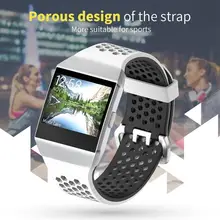 Два цвета collide Силиконовые наручные Ремешки для наручных часов для Fitbit ionic регулируемые булавки с пряжкой запасные аксессуары для мужчин и женщин