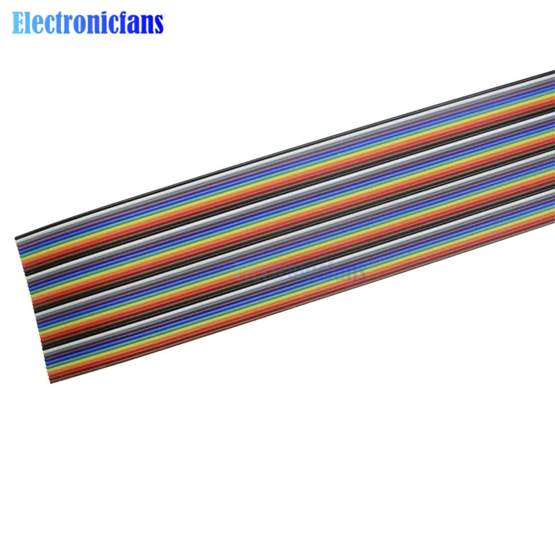 1M 3.3ft 40 Way 40 pin Плоский Цвет Радуга лента IDC кабель провод Радуга кабель