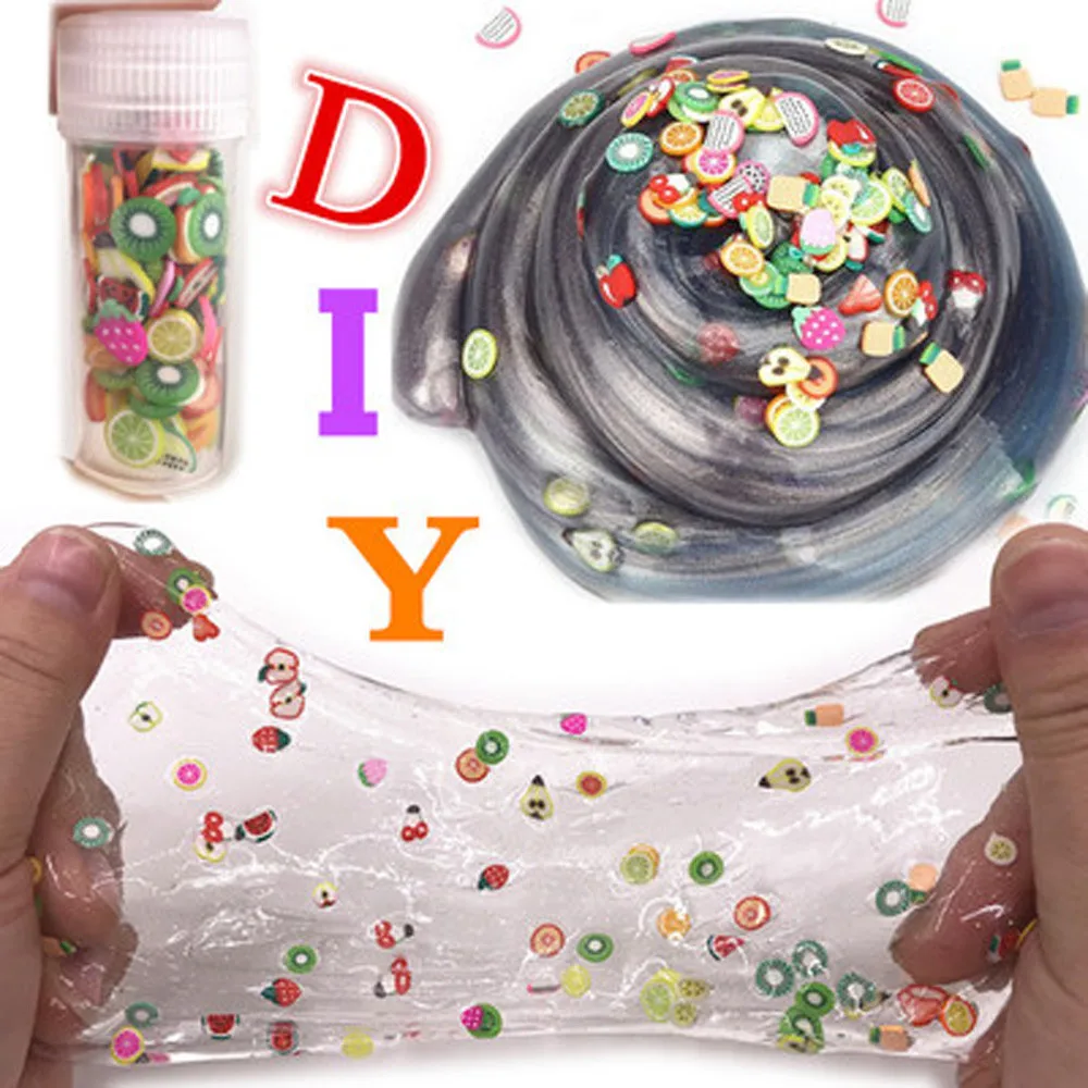 

Creative DIY 3D FIMO Slice Face Decoration Sequins for Homemade Slime Making Craft Plastic Toys for kids to Exercise YE12.4