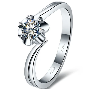 

Fancy 0.25Ct 4mm Test Positive Moissanite Diamond Ring test positive WARRANTY 925 Sterling Silver Ring