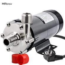Помпа для домашнего пивоварения, MP-15R, пищевой, 304, нержавеющая сталь, пивоварение, 110 В/220 В, Магнитный Водяной насос, температура, ЕС/США/Австралия, вилка