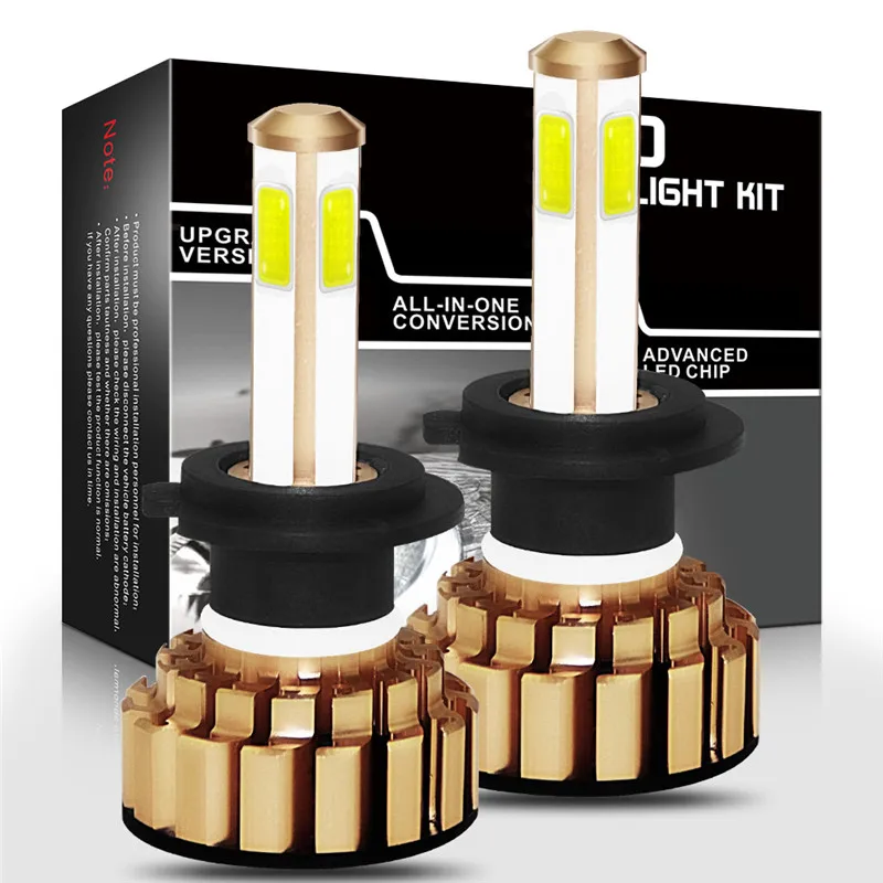 

2018 New 4 Side Light H7 Led Car Headlight H4 9005 9006 Led Car Light 72W 8000LM Lamp Auto Bulbs Spot Cob Chips