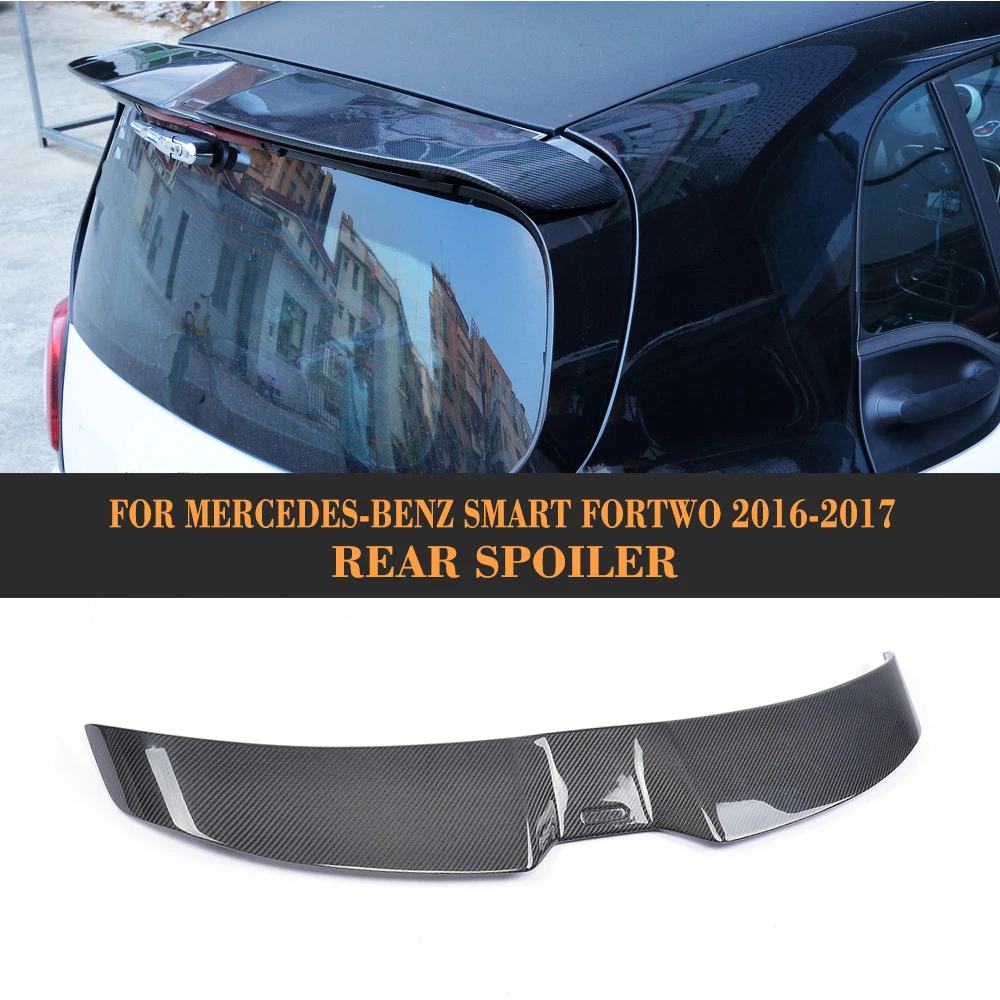 

Carbon Fiber Rear roof Spoiler Lip Wing for mercedes benz Smart Fortwo Coupe 2 Door 2016 2017 Car Accessories C style