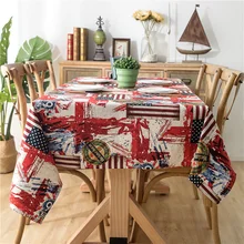 Lychee Flag Print Table Cloth Colorful Print Table Cover Home Wedding Birthday Party Table Cloth colorful balloons print waterproof table cloth