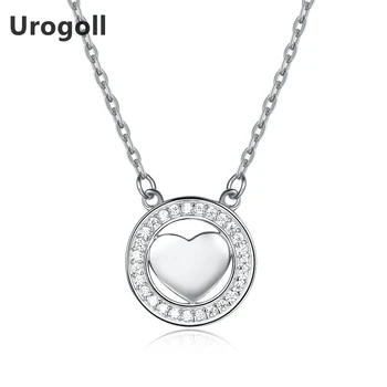 

Hot Sale Brand New 925 Sterling Silver CZ Heart-Shaped Pendant Necklaces For Fashion Women Wedding & Party Jewelry Gifts