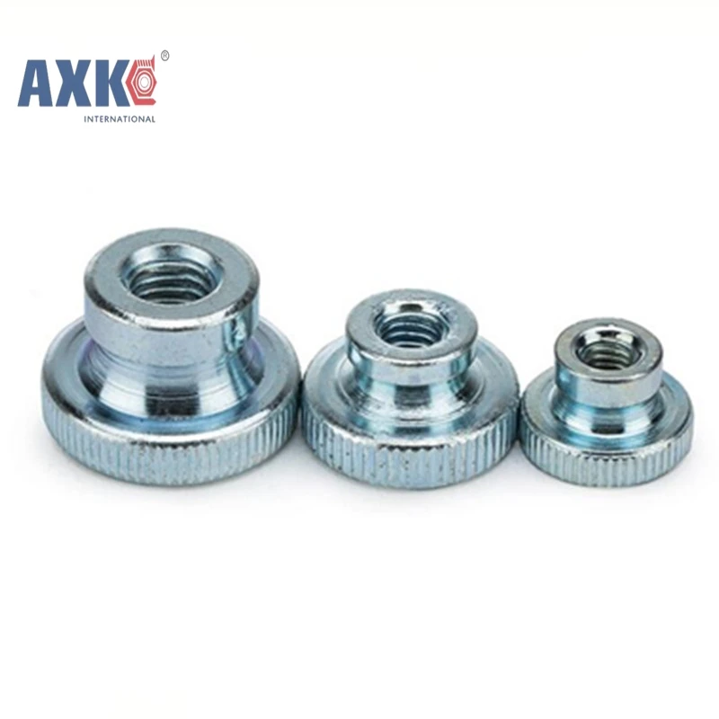 10Pcs DIN466 B GB806 M3 M4 M5 Galvanized Knurled Thumb Nut Iinstrument