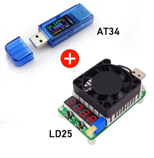 as piscure USB 3,0 Вольтметр Амперметр Напряжение измеритель тока с 25 Вт 35 Вт нагрузка LD25 HD35 мультиметр заряд батареи банк питания Тестер - Цвет: as piscure