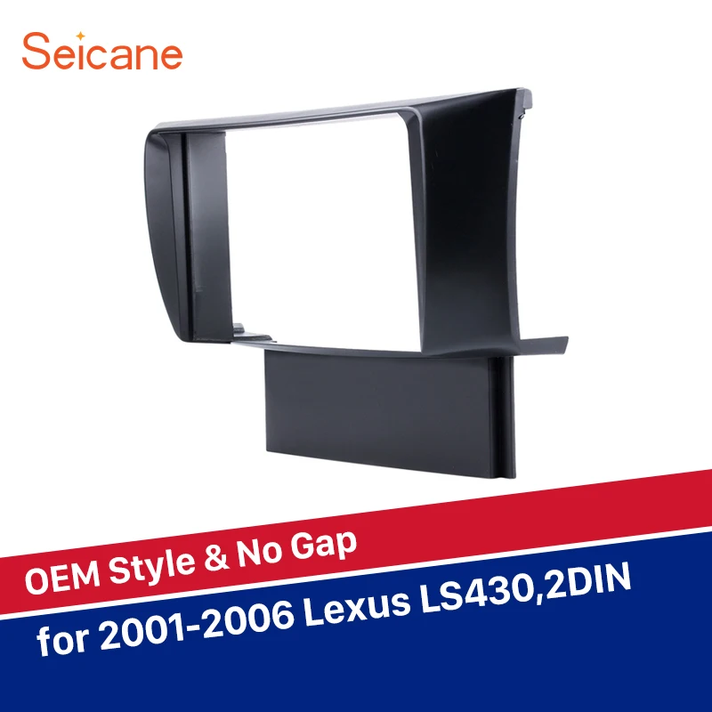 Seicane Refitting Frame 178*102mm 2Din Car Stereo Fascia Trim Kit For 2001 2002 2003-2006 LEXUS LS-430 Surround DVD Panel | Автомобили и