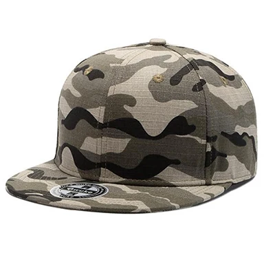 Прочный хлопок хип-хоп камуфляж Бейсбол Кепки Camo Snapback хип-хоп Шапки белый снег Армейский зеленый желтый - Цвет: Style A