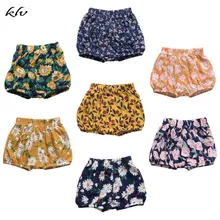 Летние крутые шорты с цветочным принтом для девочек, дышащие штаны для малышей, пляжные цветы, шорты с принтом, новые детские подарки