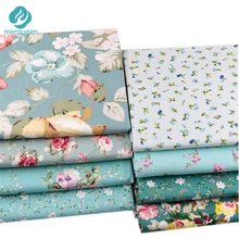 Mensugen/Новинка; зеленый цветок; цветочный принт; хлопок; ткань; счетчики для платьев для девочек; швейная детская простыня; детская кроватка; бамперная ткань