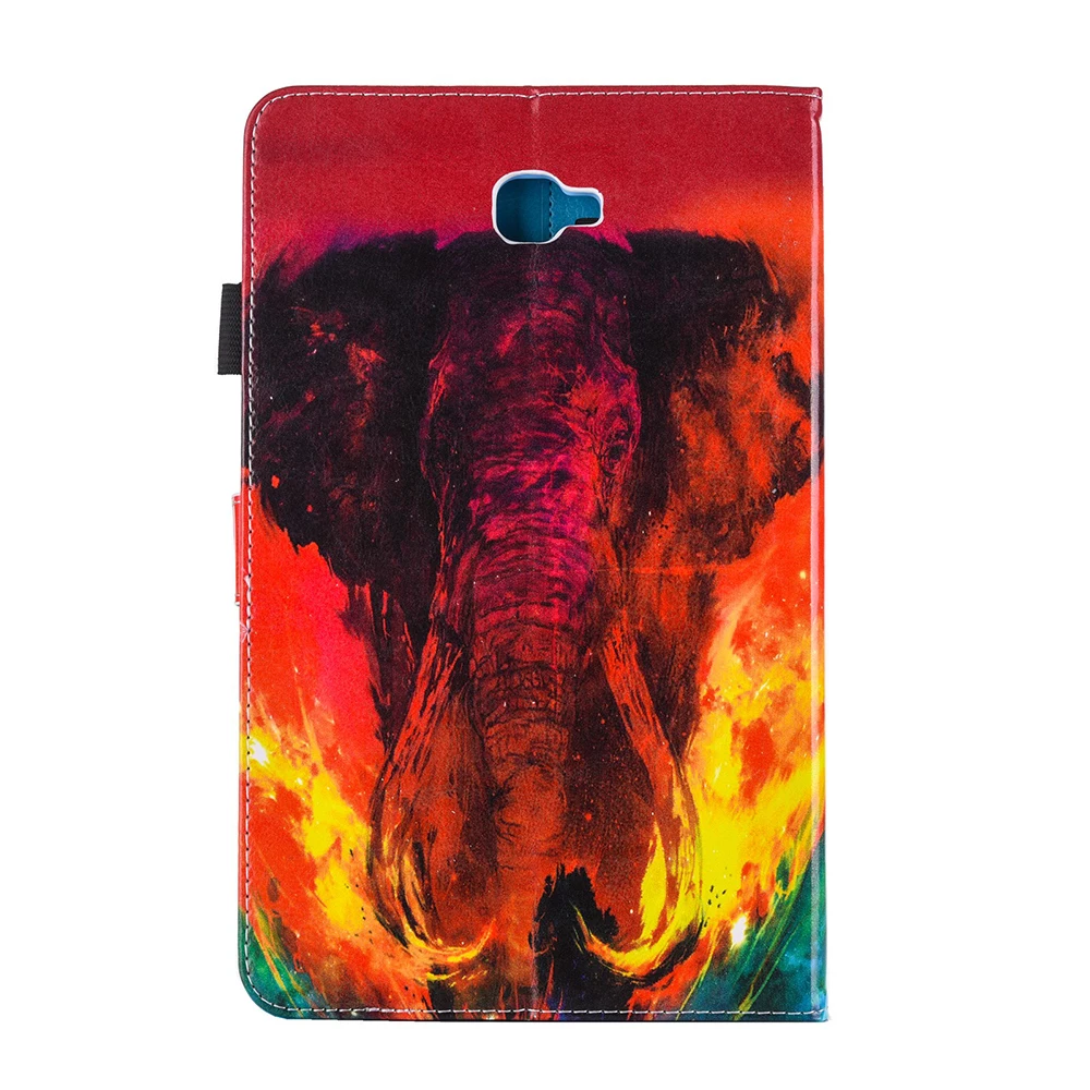 Из искусственной кожи чехол для Samsung Galaxy Tab A a6 10,1 T580 SM-T585 T580N принципиально планшеты Мода слон с принтом в виде дракона в виде ракушки