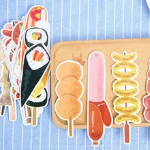 30 шт./кор. Новая творческая пища барбекю бумажная Закладка для книги канцелярские принадлежности закладки книжные держатели карты сообщения школьные принадлежности papelaria подарок