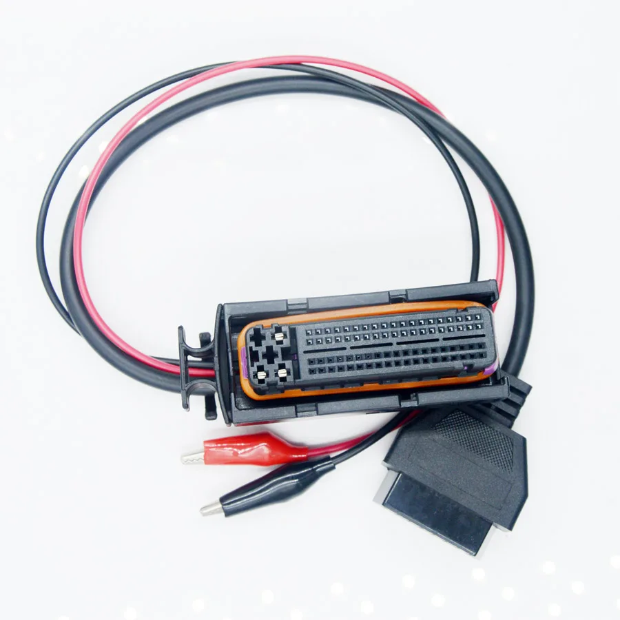 100% хорошо работает для VAG 81pin ECU OBD F + кабель постоянного тока VW 81 pin obd адаптер