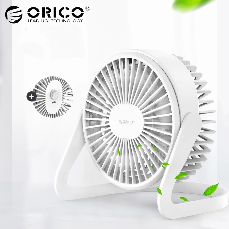 

Orico Mini Desk USB Fan Portable Cooler Cooling Silent Adjustable Rechargeable Fan Office Dormitory Cooler Desk USB Fan