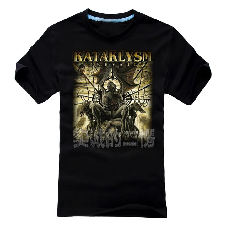 10 видов Harajuku Kataklysm в роковом стиле рубашка 3D Горгулья череп фитнес тяжелый рок тяжелый темного металла хлопковая уличная одежда, camiseta