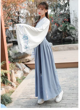 

2020 dance costumes woman long sleeves top chinese classical dance costume water girl hanfu princess dress ancient fairy