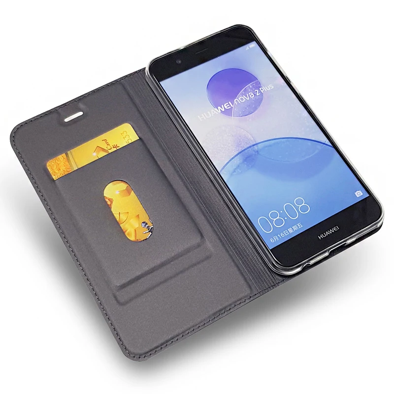 

Premium for Huawei Nova 2i 2S 2 Plus Genuine Real Leather Wallet Skin Case Nova 3e 4gb Thin Slim Folio Flip Phone Cover Coque