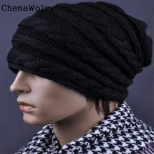 ChenaWolry 1PC Fashion Accessories New Unisex Warmer Braided Cable Knit Baggy Beanie Slouch Hat Cap Black Oct 12