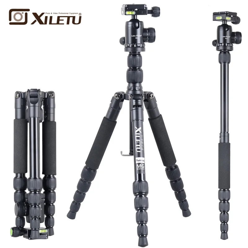 

Xiletu T225A+FB-0 Professional Photographic Travel Compact Aluminum Tripod For Digital/Video/Mirrorless Camera