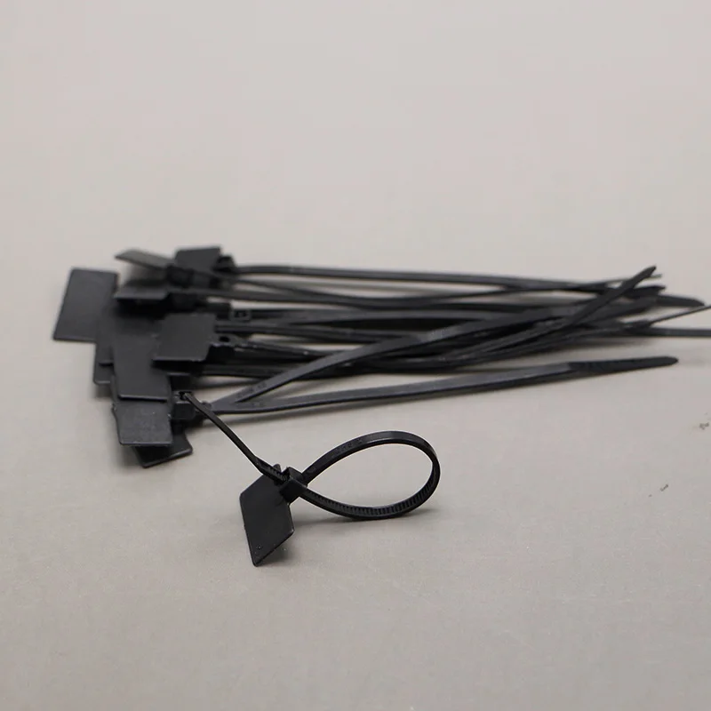 

100Pcs/Lot 2.5*100mm Black Tags Label Mark Nylon Cable Ties