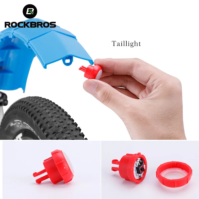ROCKBROS Телескопический велосипедный брызговик с светодиодный светильник Mtb для