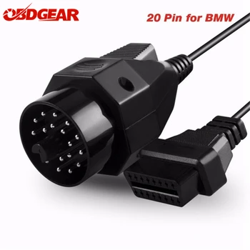 

For BMW 20 Pin ODB OBD2 Cable 20Pin to 16 Pin Female OBDII Cable for BMW 20 Pin for e35 e36 X5 Z3 series Diagnostic Tool for BMW