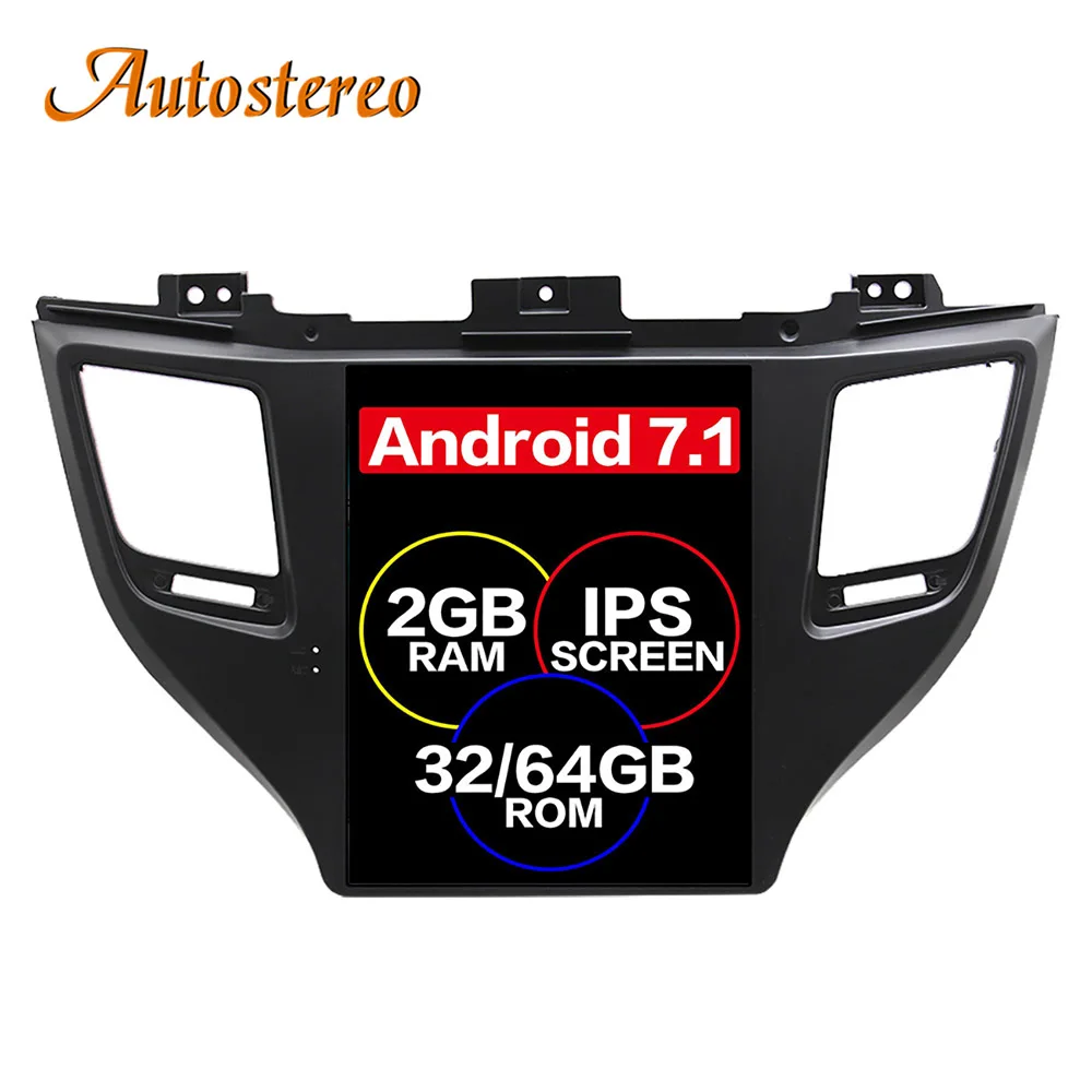 

Tesla style Car GPS Navigation For Hyundai Tuscon 2015-18 Headunit multimedia player Auto stereo radio tape recorder NO DVD IPS
