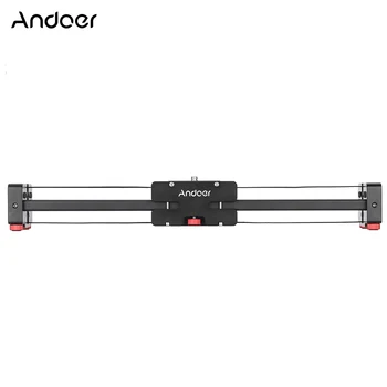 

Andoer Compact Retractable Track Dolly Slider 50cm Rail Stabilizer 86cm Actual Sliding Distance with 1/4" and 3/8" Thread Screw