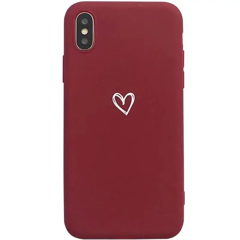 

Soft Silicone Phone Fitted Case Cover For Apple Iphone XR Love Heart Ultra-thin Back Cover