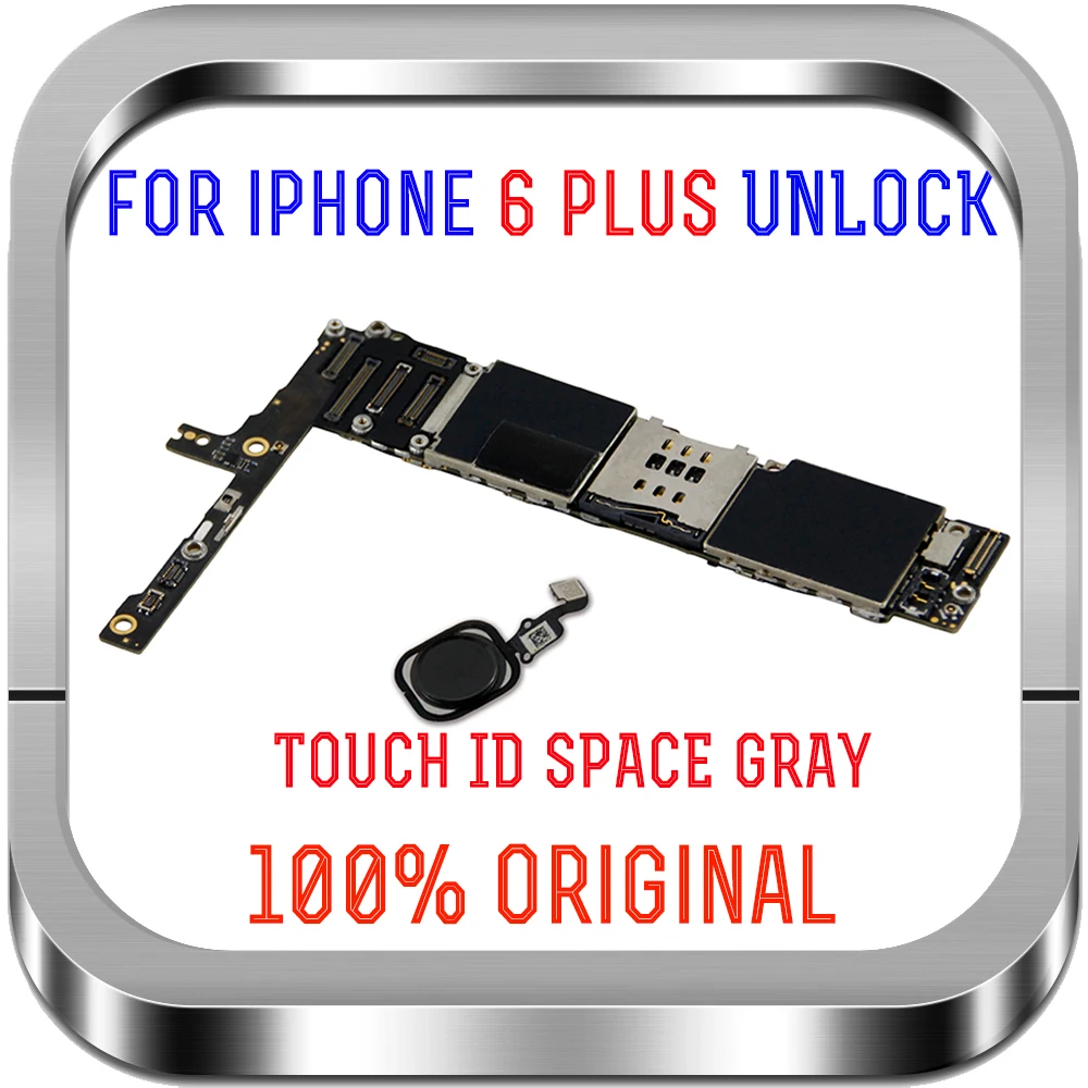 Чистая логическая плата icloud оригинальная материнская без/с touch ID для iphone 6 5 дюймов