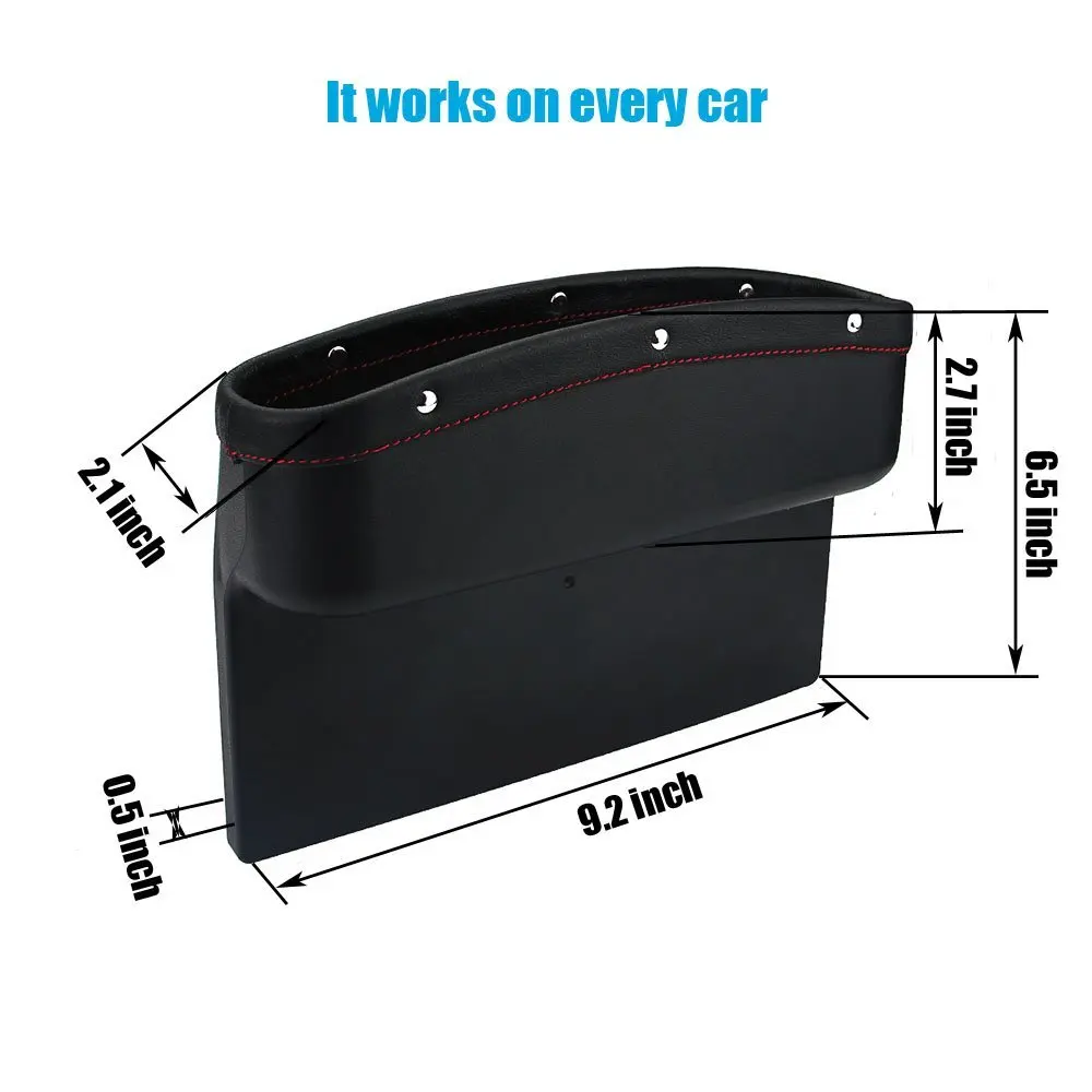 hot car seat pocket catcher auto car seat side gap pocket pu leather Sundries holder storage organizer bag box car accessories