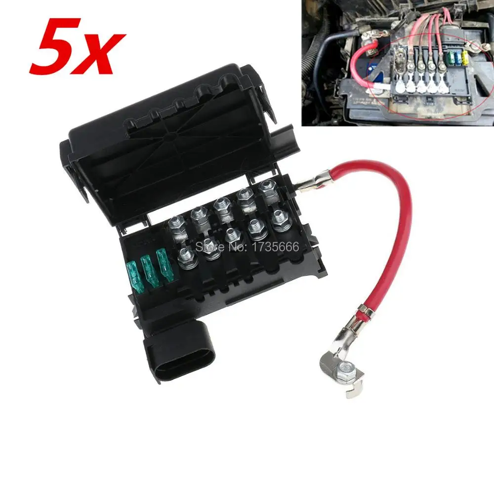 Buy 5PCS Car Battery Fuse Box Holder Terminal for VW