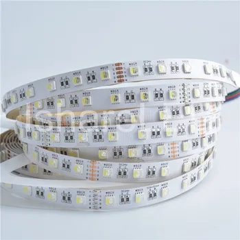 

high quality 5m 4 Farben in 1 DC24V 60 Leds/m FPCB WHITE&BLACK 5050 RGBW RGB+COOL White IP20 LED STRIP