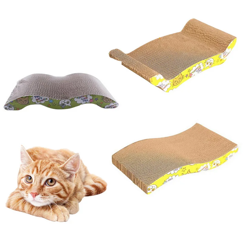 Горячая s-образный Кот котенок гофрированный Скребок коврик скребок кровать коврик забота о когтях Juguetes Para Gatos Brinquedos