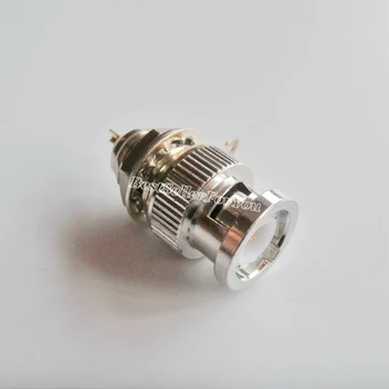 

10x Connector BNC Male plug bulkhead handle solder panel mount straight