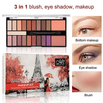

NEW 3 in 1 Makeups Kit 18 Colors Eyeshadow 2 Blush 1 Eyeshadow Primer
