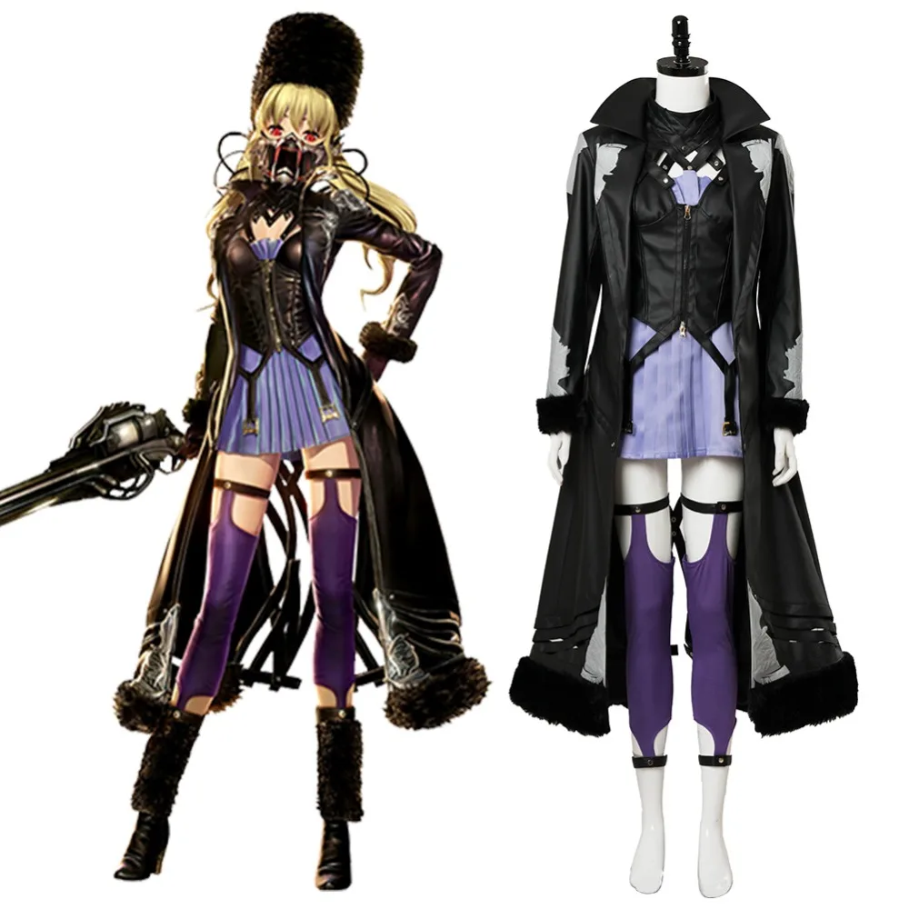 

Video Game Code Vein Mia Cosplay Costume Adult Women Girls Men Uniform Full Suit Halloween Outfit Carnival Costume