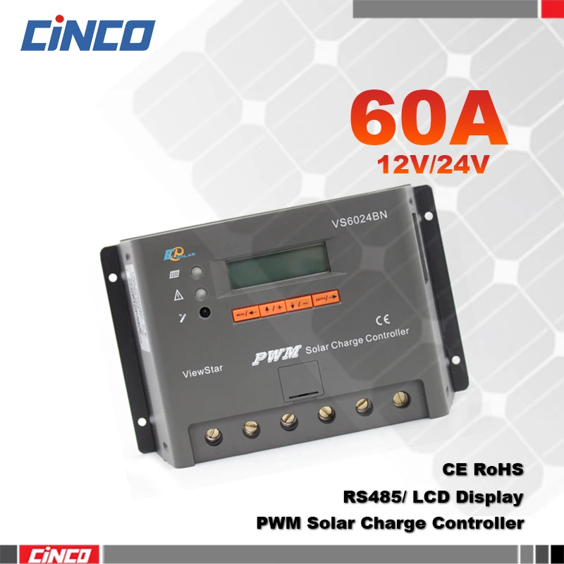

VS6024BN PWM solar controller 60A 12V/24V with LCD dispaly for solar panel solar system free shipping EPSOLAR