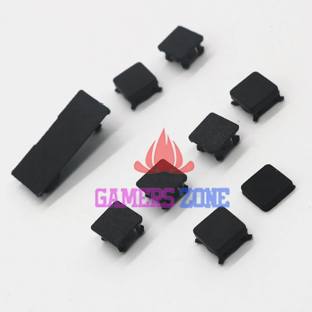 

50 Set 9 in 1 Full set dust plug cover Screw Plastic Plug Feet Cover Set For PS3 Slim Console