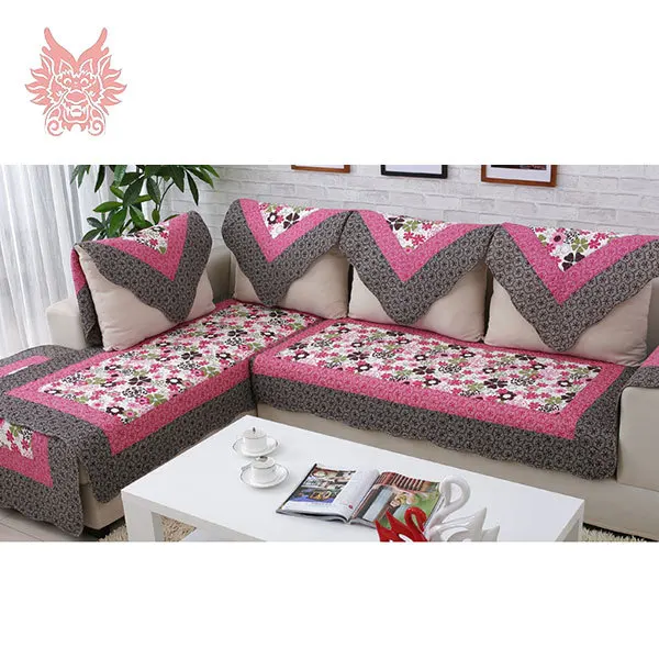 European Style Red Fl Print Sofa Cover 100 Cotton Cloth Quilting European Style Red Fl Print Sofa Cover 100 Cotton Cloth Quilting Slipcovers Winter Canape 90 210cm For Fashion Sp1743